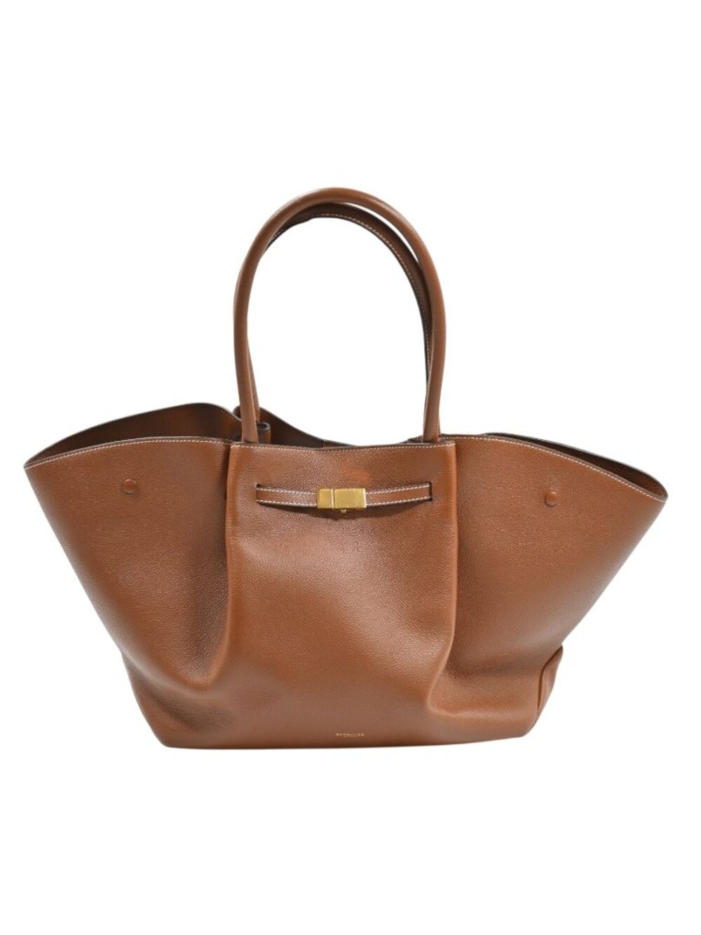 DeMellier The New York Leather Large Tote Bag in Tan Brown